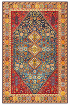 Tapis Berbère Zora en laine multicolore tissé main