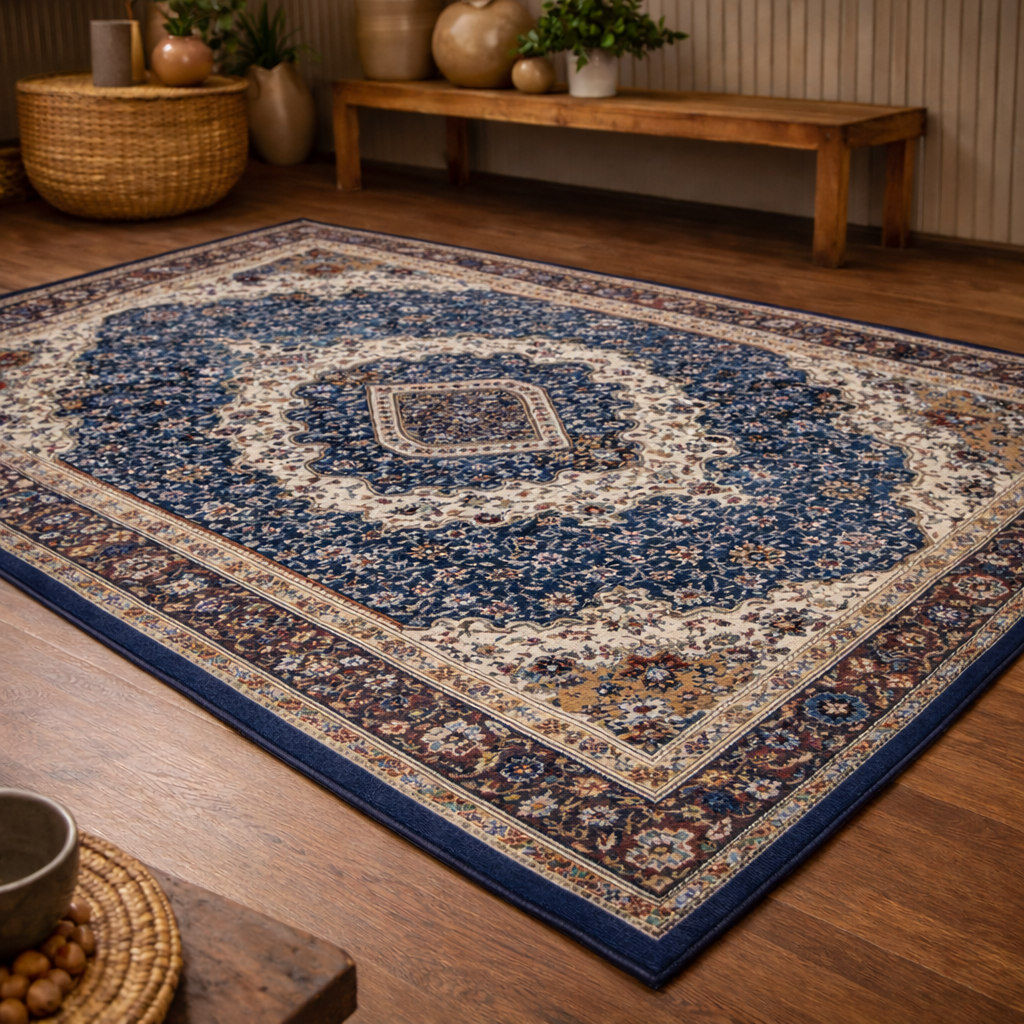 Tapis Berbère Malika ornemental en laine tissé main