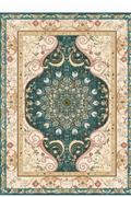 Tapis Berbère Amber floral en laine tissé main