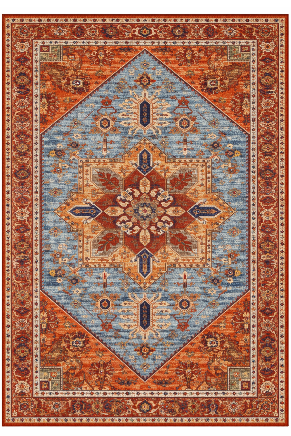 Tapis Berbère Naïm géométrique en laine tissé main