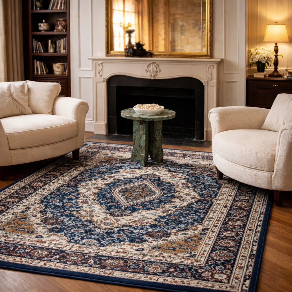 Tapis Berbère Malika ornemental en laine tissé main