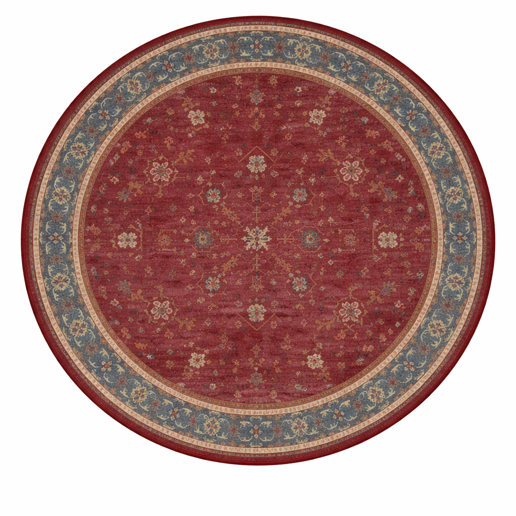 Tapis Berbère rond Sana en laine tissé main