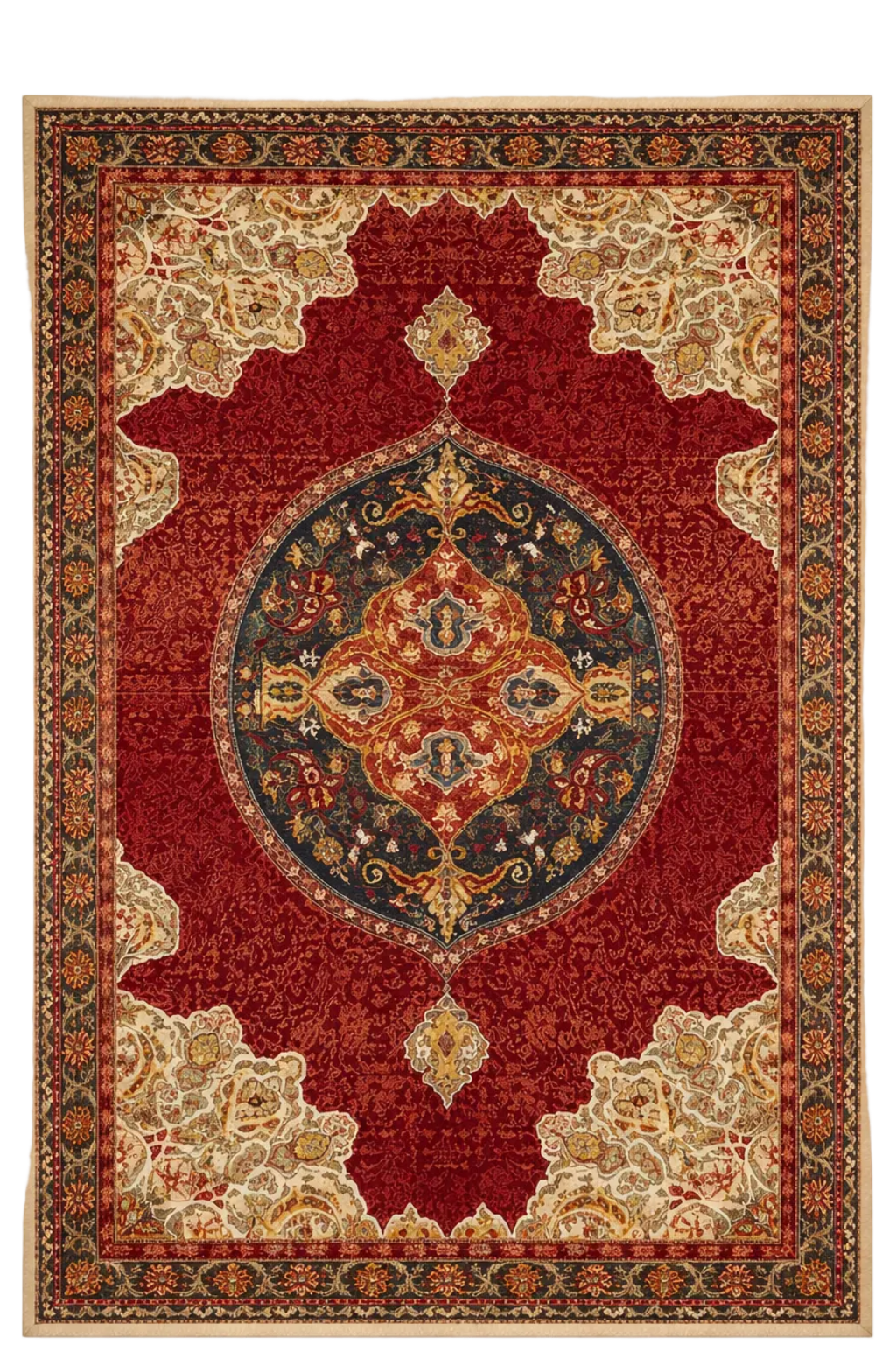 Tapis Berbère Inès classique en laine tissé main