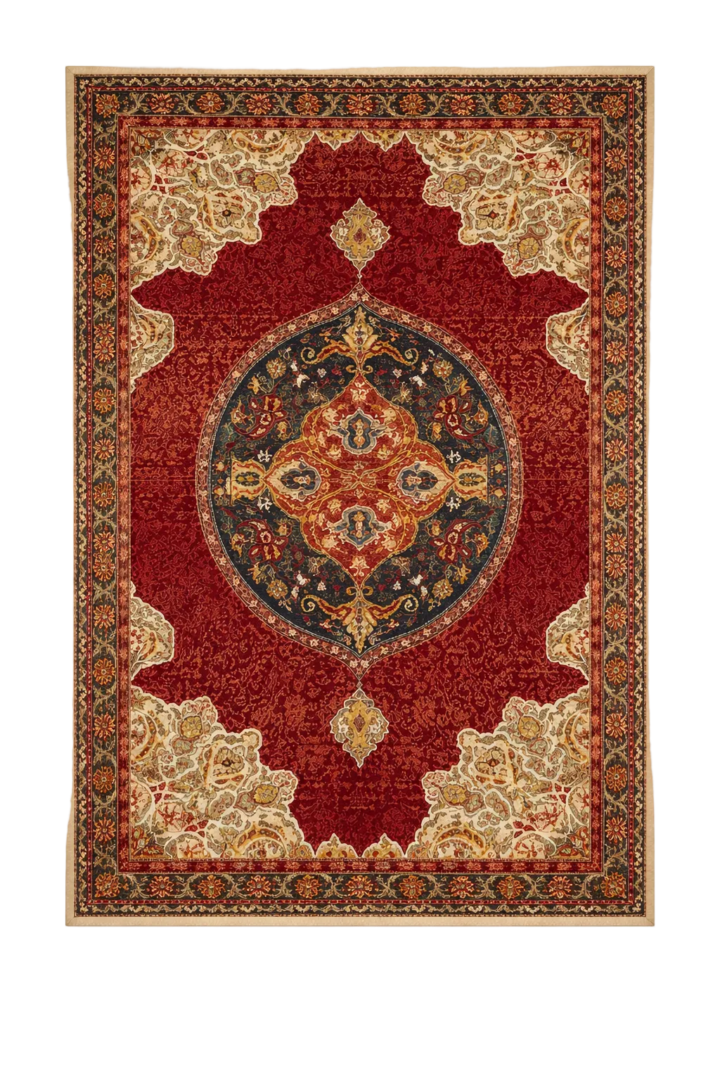 Tapis Berbère Inès classique en laine tissé main