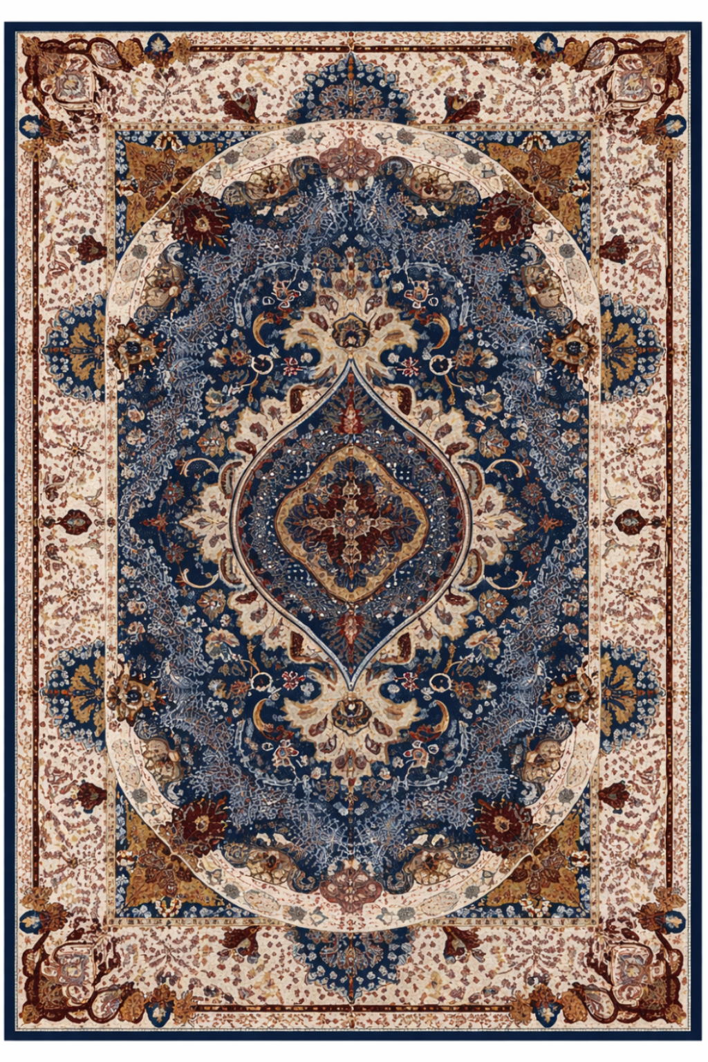 Tapis Berbère Malika ornemental en laine tissé main