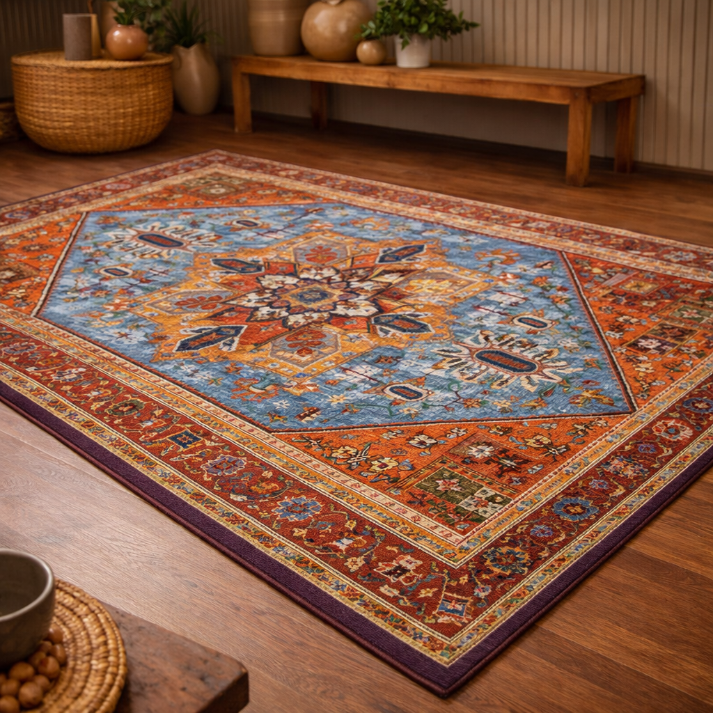 Tapis Berbère Naïm géométrique en laine tissé main